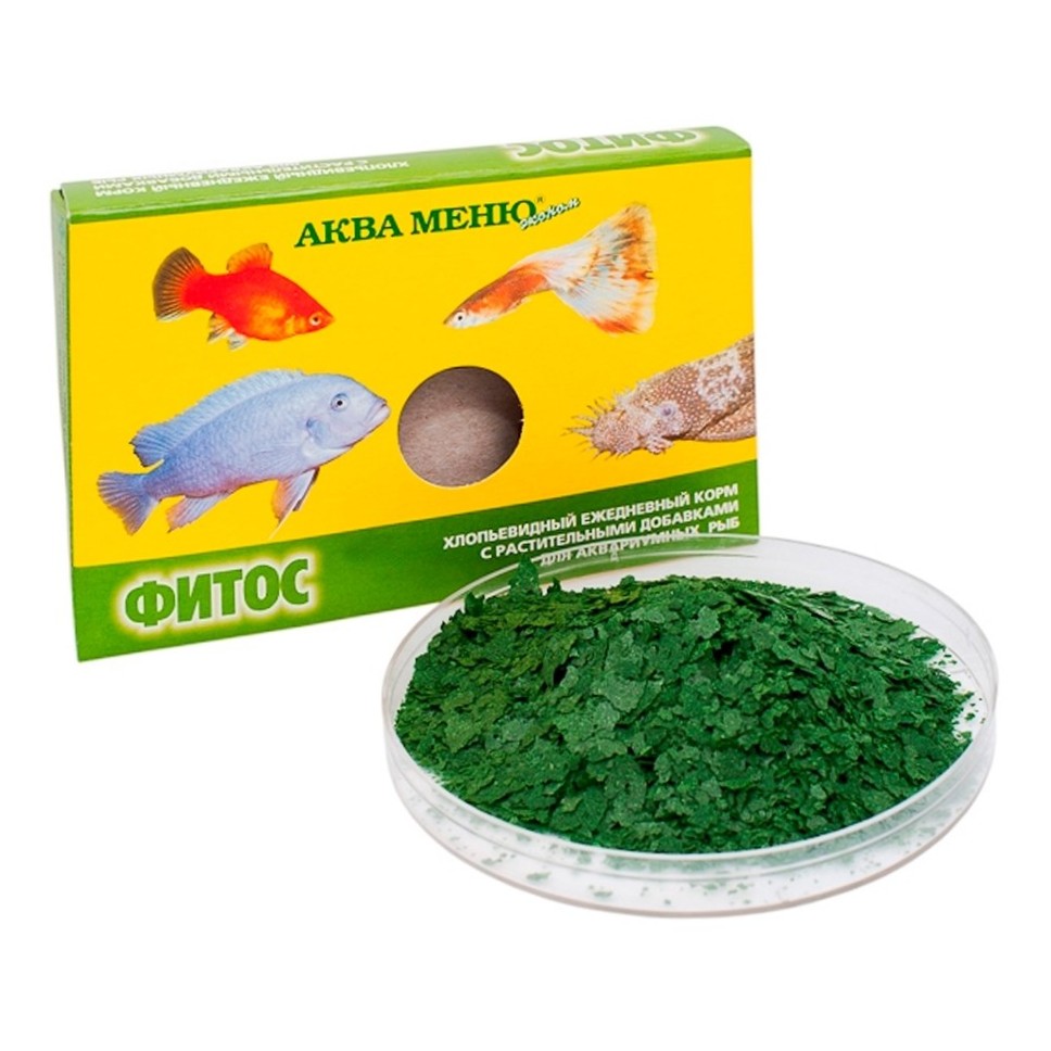 Аква меню Фитос для аквариумных рыб (хлопья, 35 гр)
